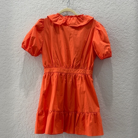 Orange Ruffled Mini Dress - Picture 4 of 4